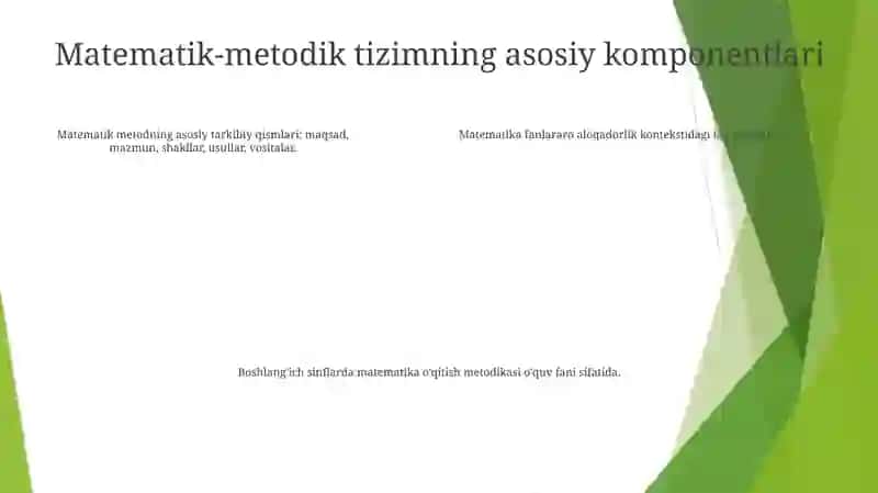 Boshlang'Ich Sinflarda Matematika O'Qitish Metodikasi Fan Sifatida, Fanlararo Bog'Liqligi 4