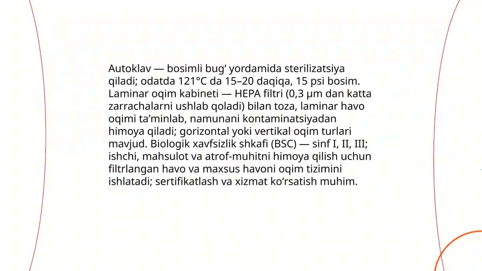 Mikrobiologik, virusologik labaratoriyalar va ularning jihozlanishi 4