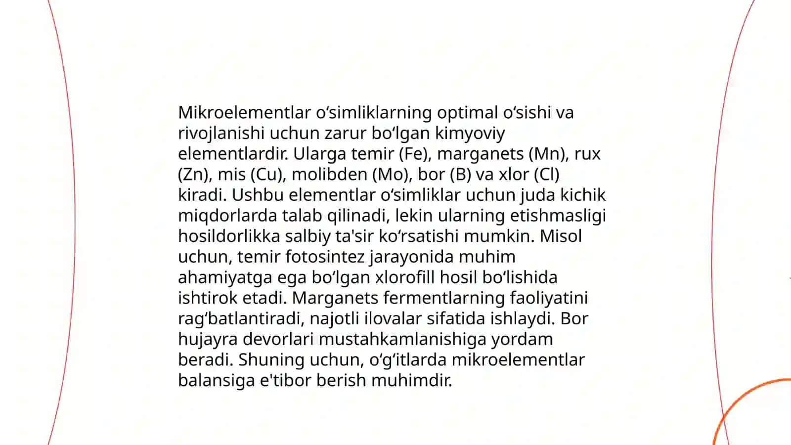 Mikroelementlar va ularning qishloq xoʻjaligida ahamiyati 4