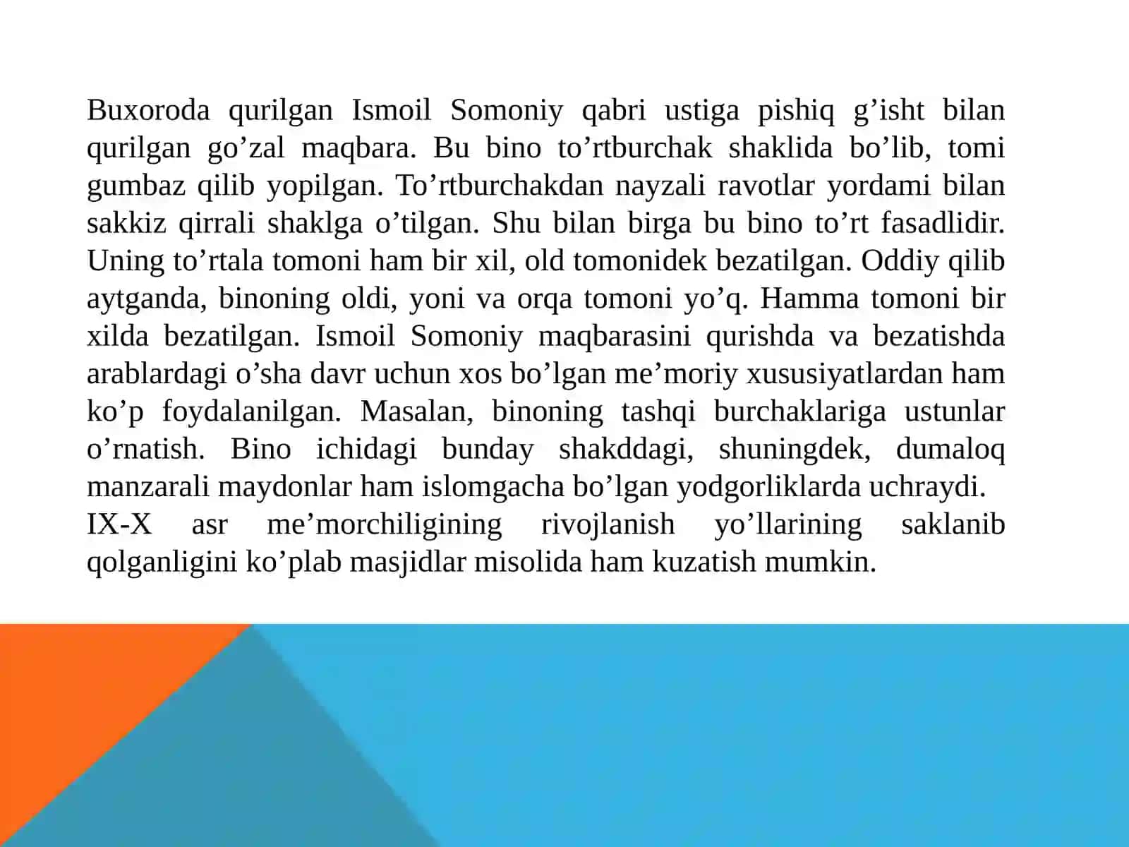 Markaziy Osiyolik allomalarning bashariyat ilmiy taraqqiyotiga qo‘shgan ulushi. 4