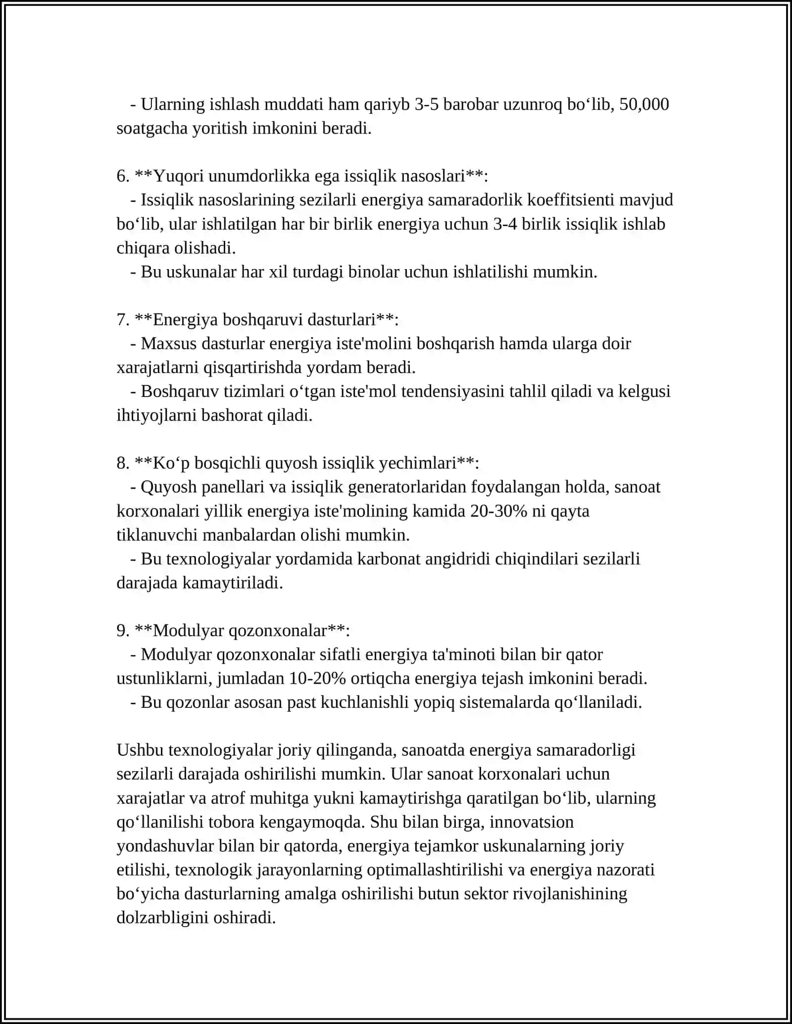 ENERGIYA SAMARADORLIGI VA BARQAROR ISHLAB CHIQARISH 4