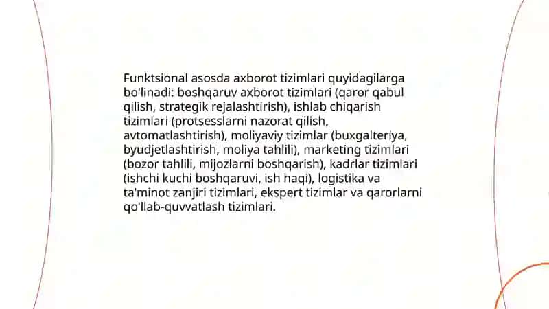 Axborot tizimlarining tasnifi 4