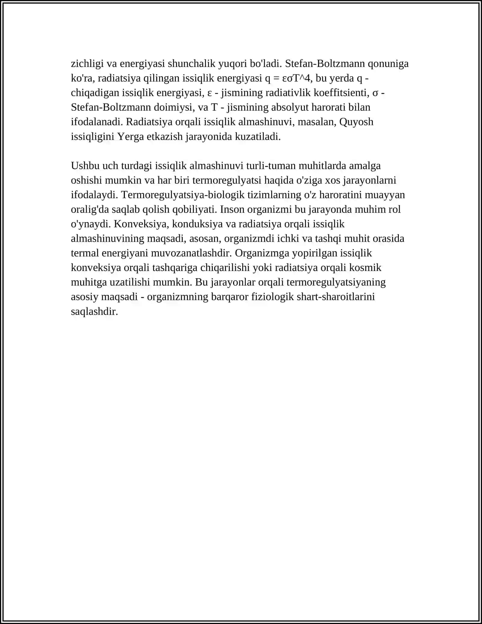 Issiqlik almashinuvi asoslari: konduksiya, konveksiya, radiatsiya 4