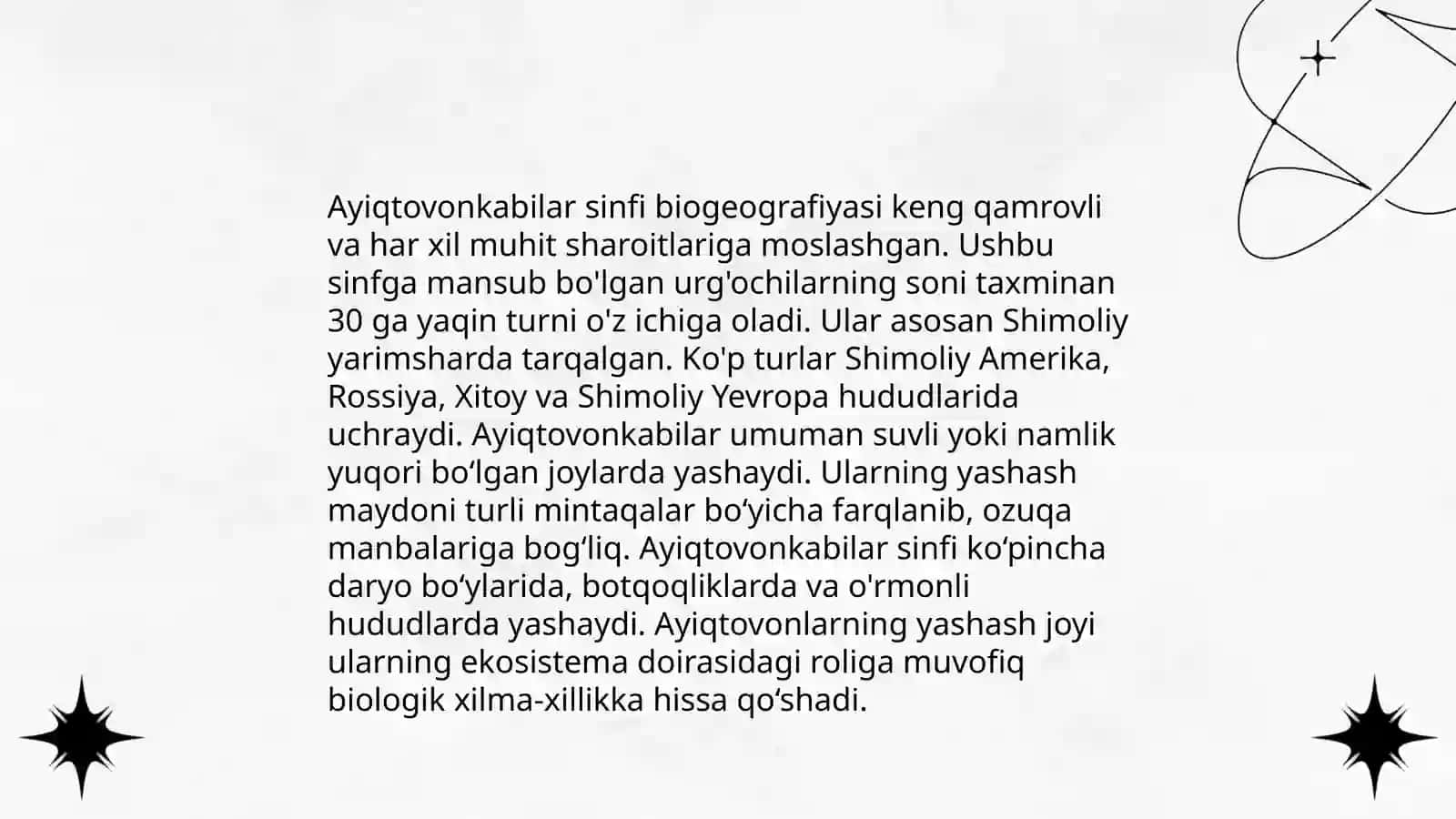 Ayiqtovonkabilar sinfchasi 4