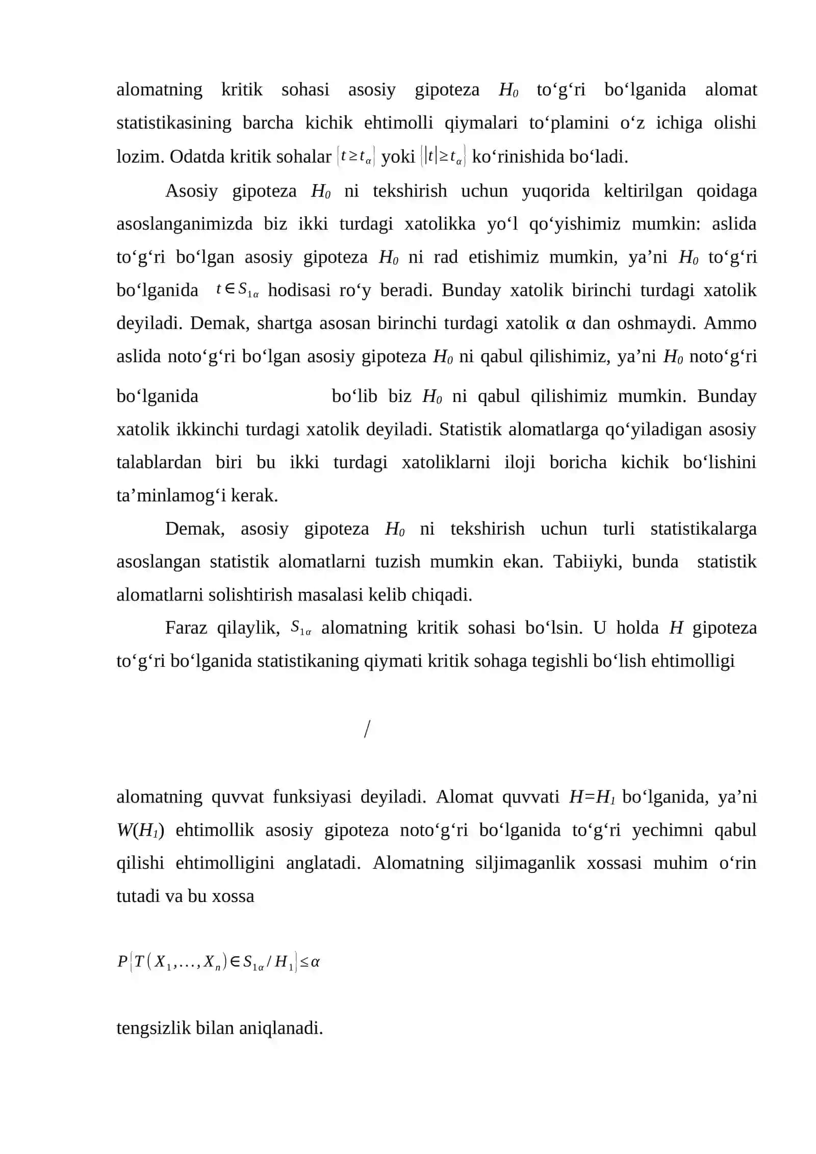 Statistik gipotezalarni tekshirish 4