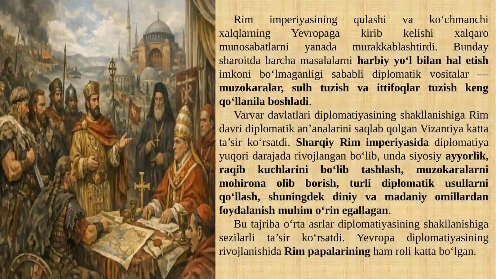 O‘rta asrlar Yevropasida xalqaro munosabatlar va diplomatiya 4