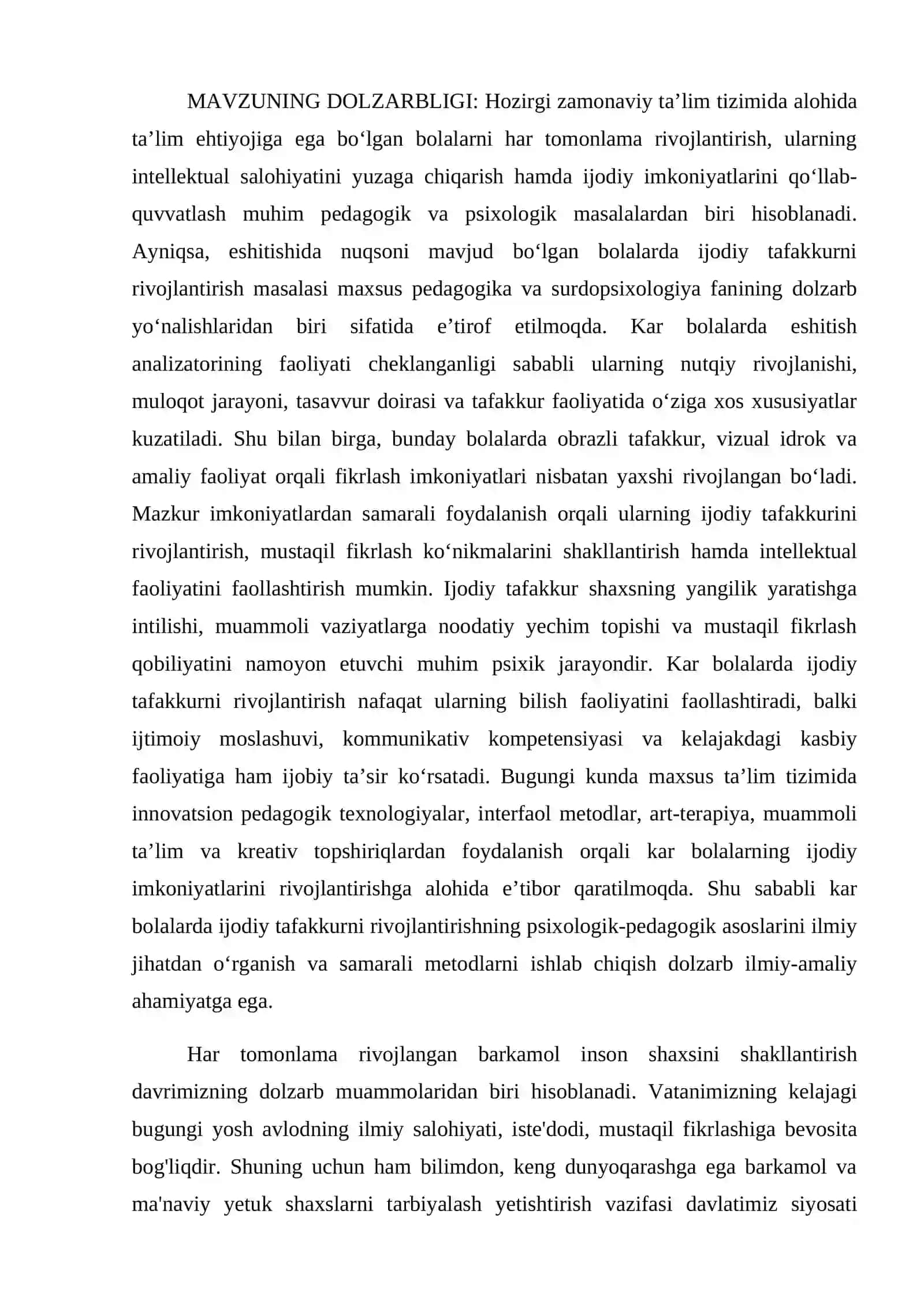 Kar bolalarda ijodiy tafakkurni rivojlantirish 4