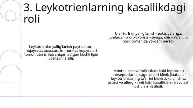 Leykotrien Retseptirlariga Ta‘Sir Etuvchi Dori Vositalari 4