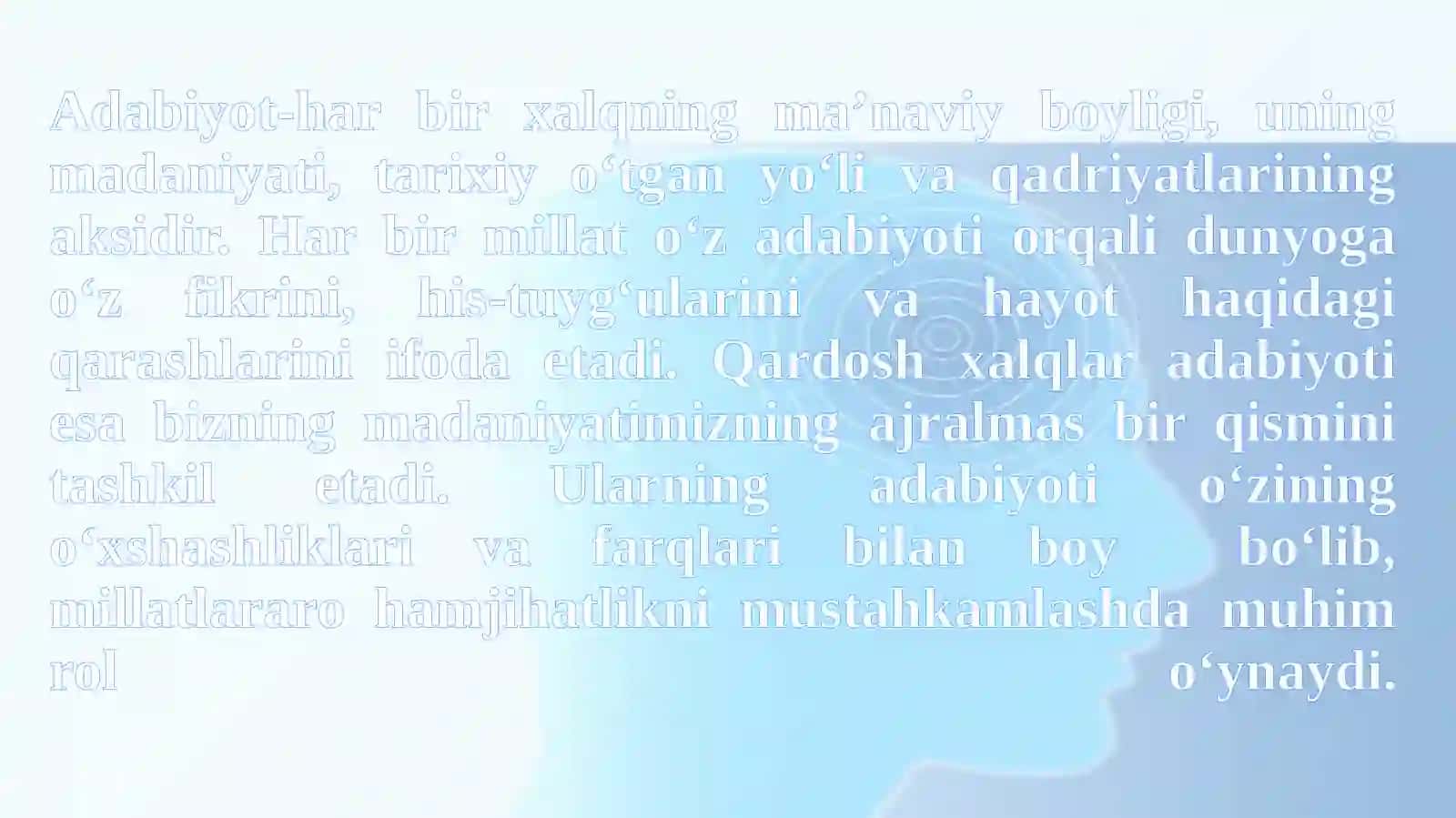 ADABIYOT DARSLARIDA JAHON ADABIYOTI NAMOYONDALARI IJODINI O‘QITISH 4