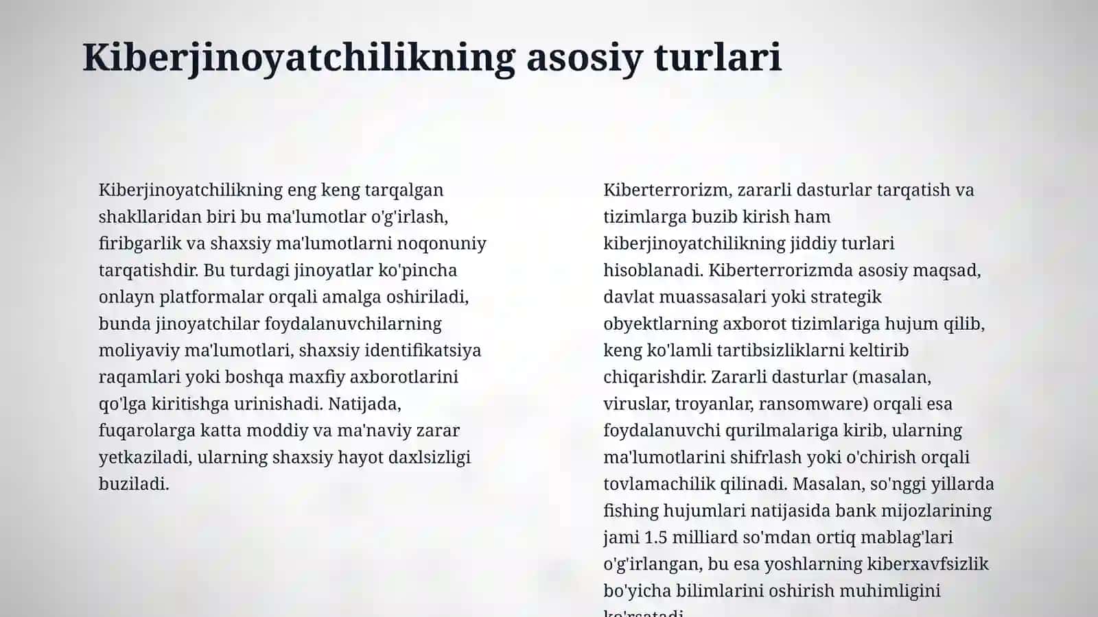 Yoshlar oʻrtasida kiberjinoyatchilikni oldini olishning huquqiy va tashkiliy choralari 4