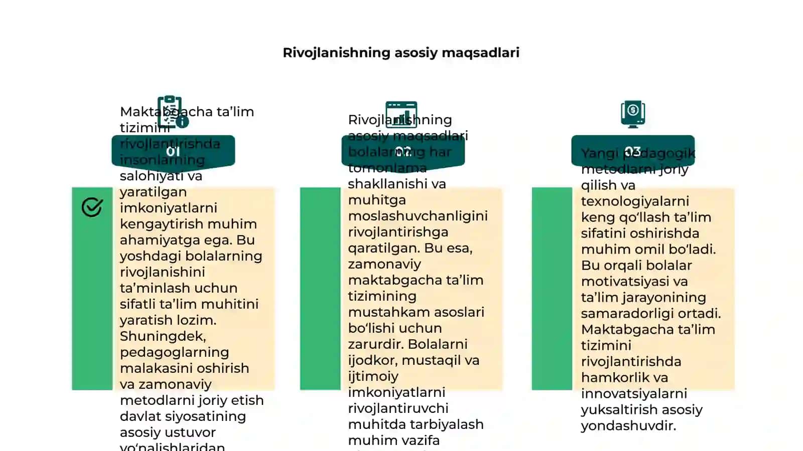 Maktabgacha ta’lim tizimini rivojlantirishning ustuvor yõnalishlari 4