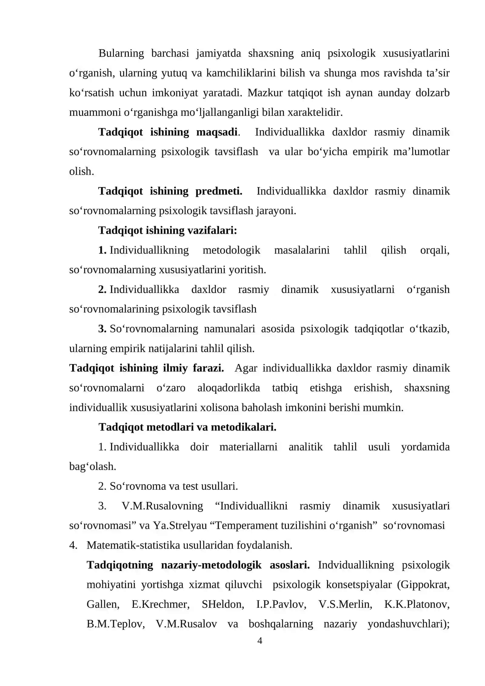 INDIVIDUALLIKKA DAXLDOR RASMIY DINAMIK    SO‘ROVNOMALARNING PSIXOLIK TAVSIFI 4