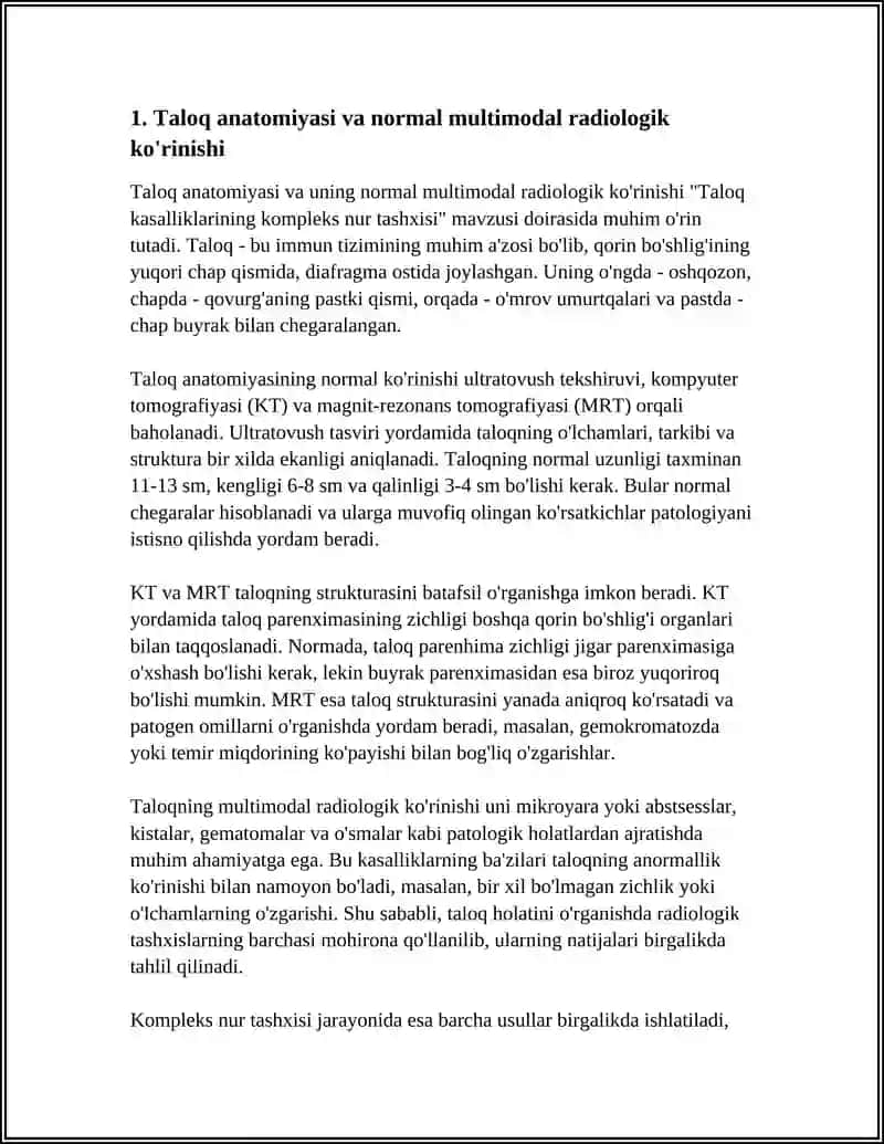 TALOQ KASALLIKLARINING KOMPLEKS NUR TASHXISOTI 4