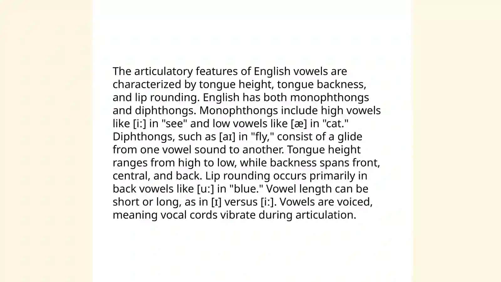 The system of vowel phonemes in English. The Articulatory Acoustic Classification of the English Vowels. ( Compared with Uzbek) 4