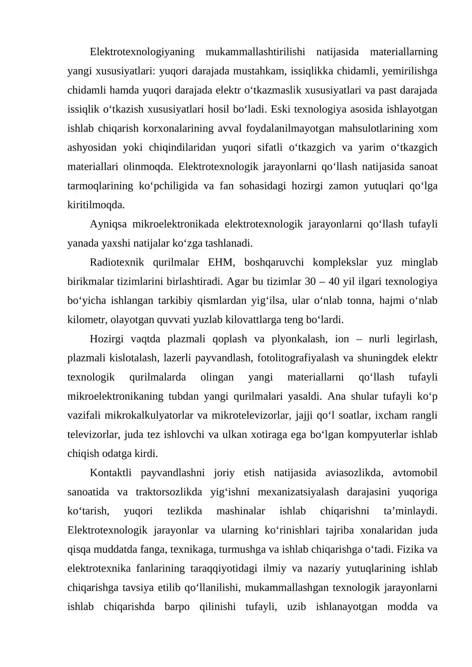 ELEKTR TEXNOLOGIK QURILMALAR FANI O‘QUV - USLUBIY MAJMUASI 4