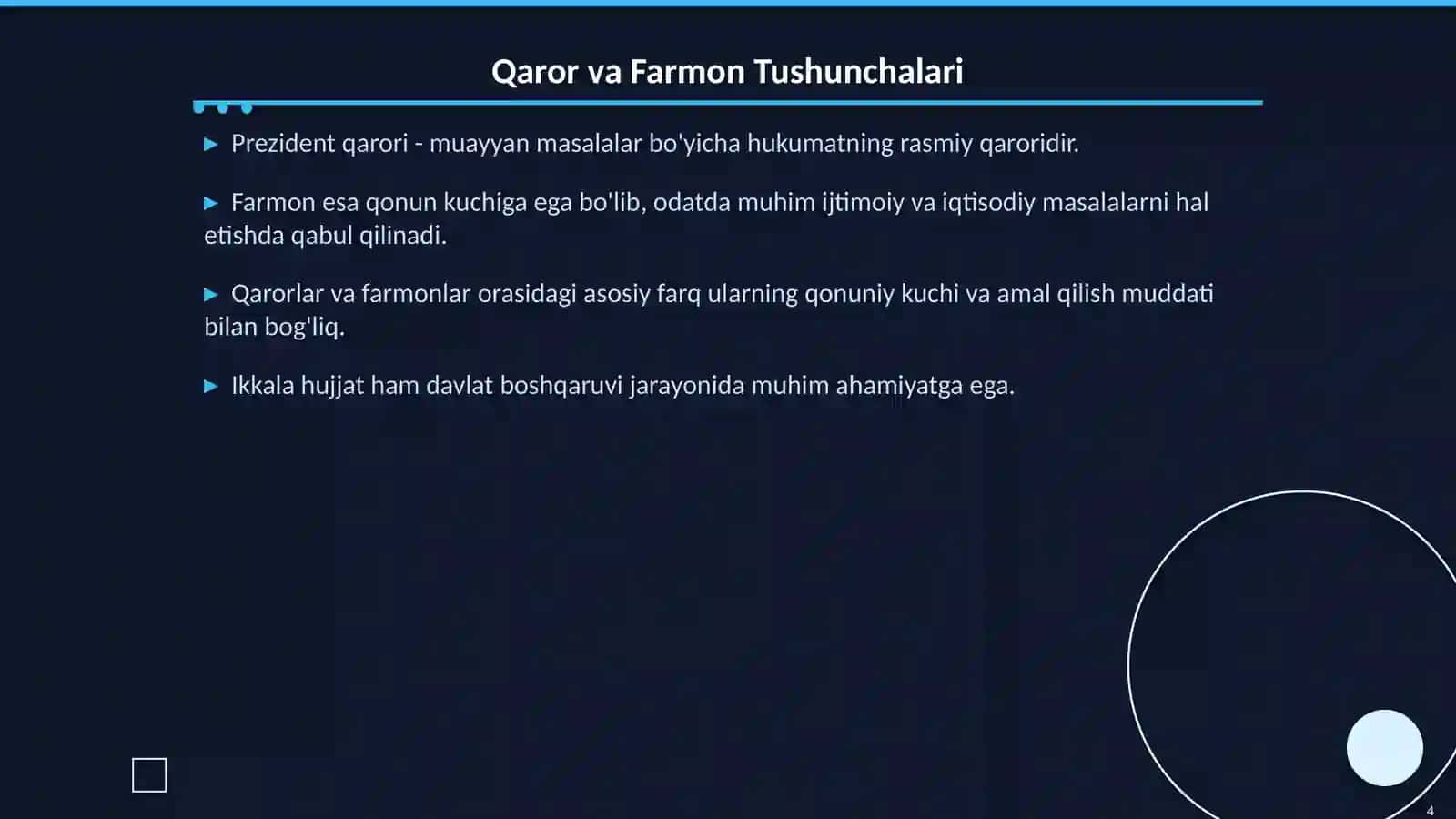 Prezident Qaror va Farmonlar Taqdimoti 4