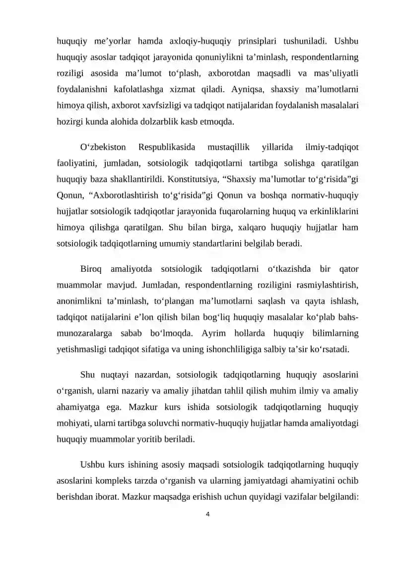 SOTSIOLOGIK TADQIQOTLARNING HUQUQIY ASOSLARI 4