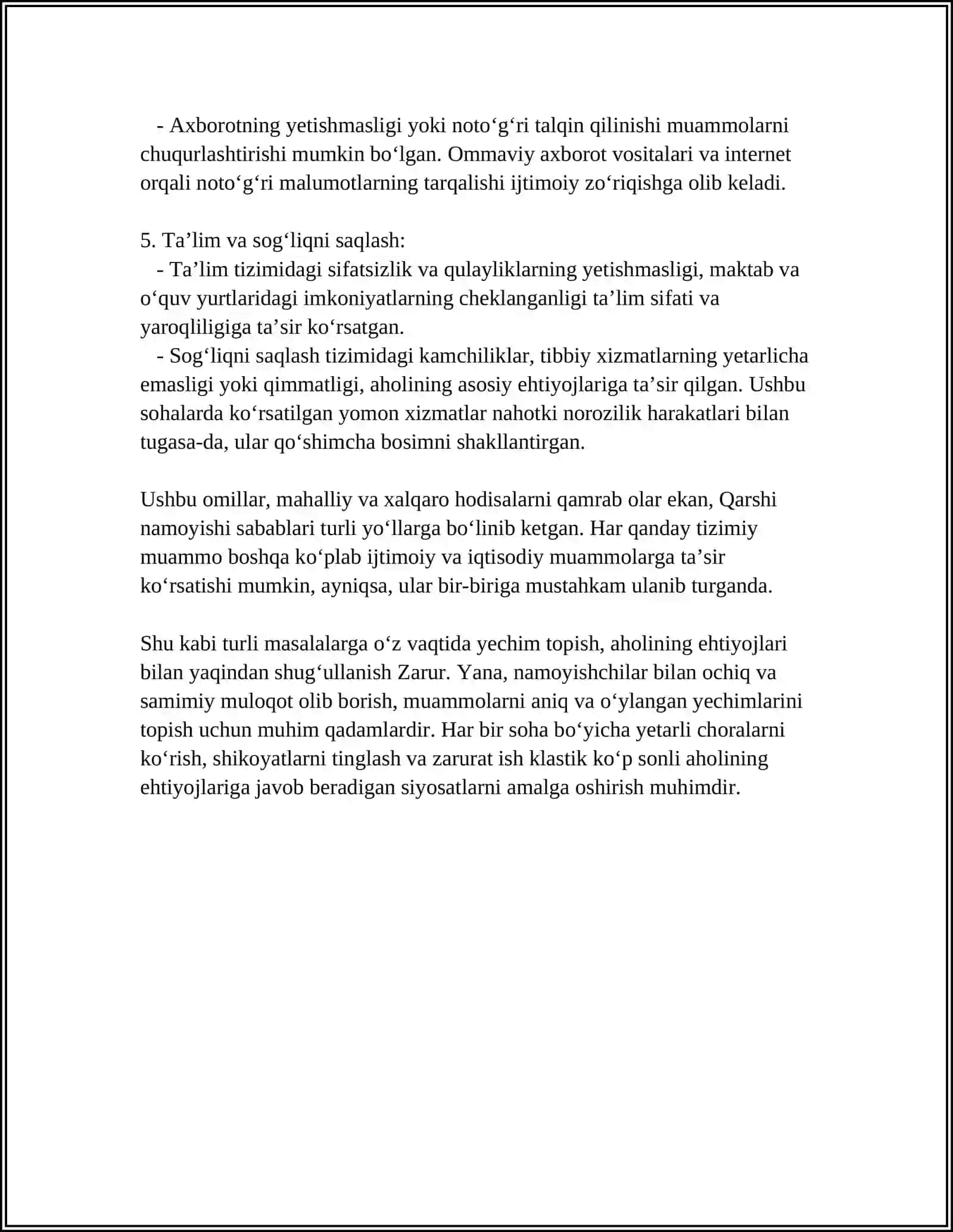 QARSHI ARGUMENT 4