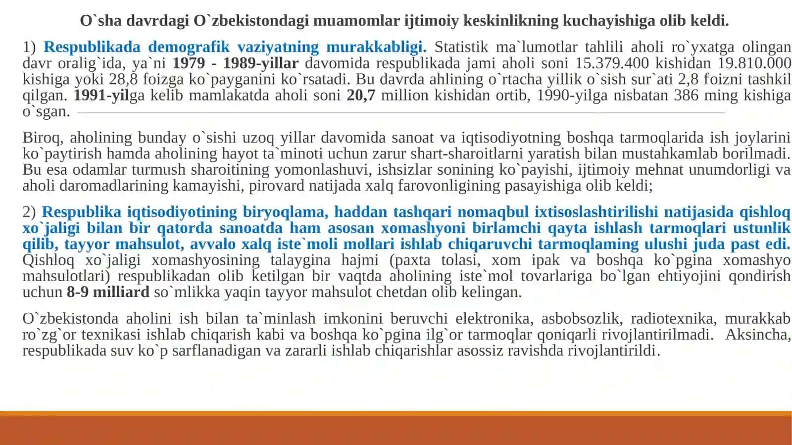 Mustaqillikka erishish arafasida O`zbekistondagi ijtimoiy-siyosiy jarayonlar 4