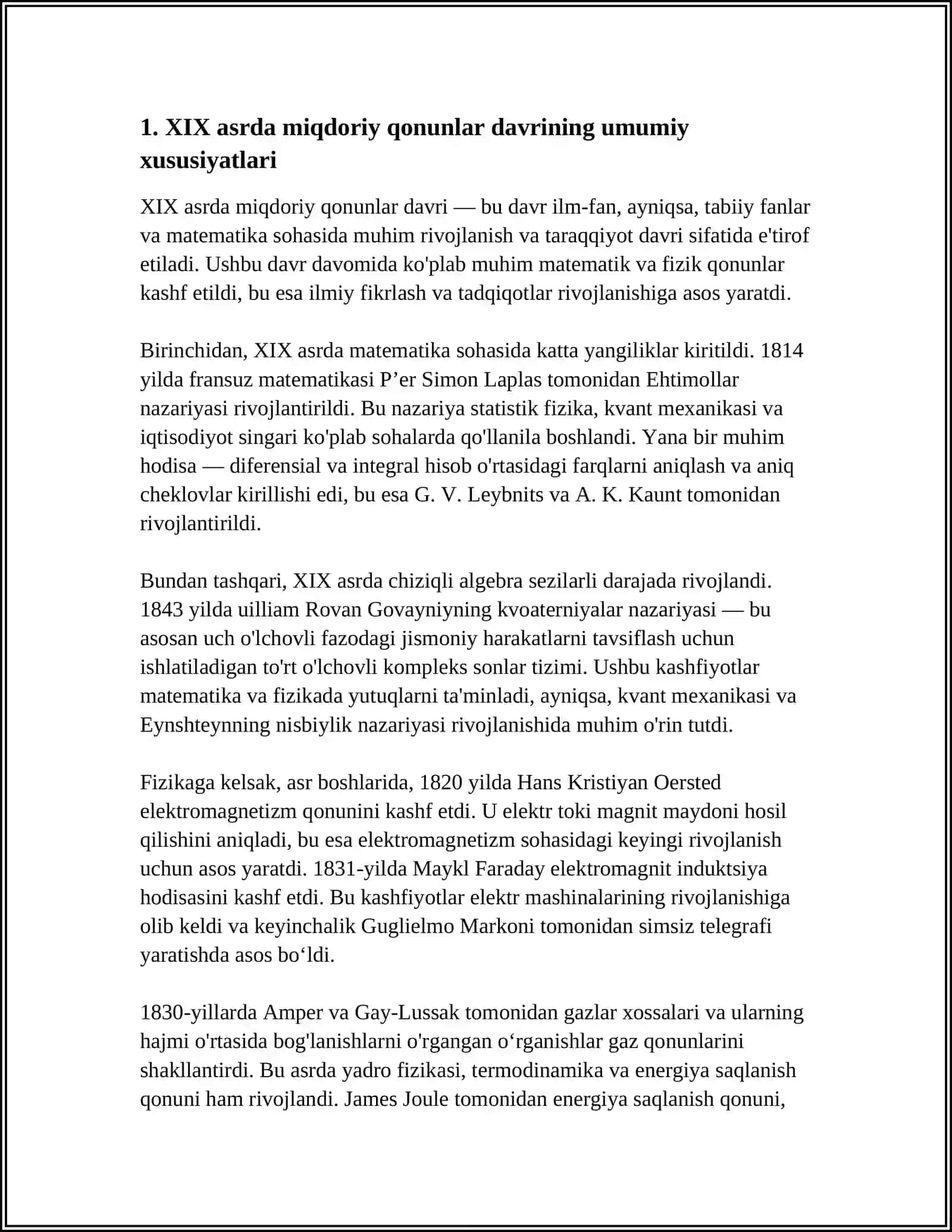 XIX ASRDA MIQDORIY QONUNLAR DAVRI 4