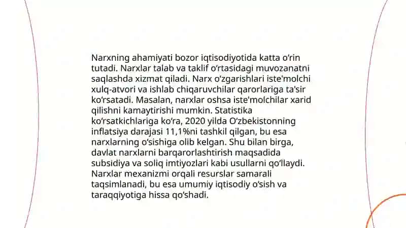 NARXNING MOHIYATI VA SHAKLLANISH XUSUSIYATLARI 4