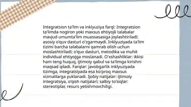 Inklyuziv ta'limning mohiyati 4