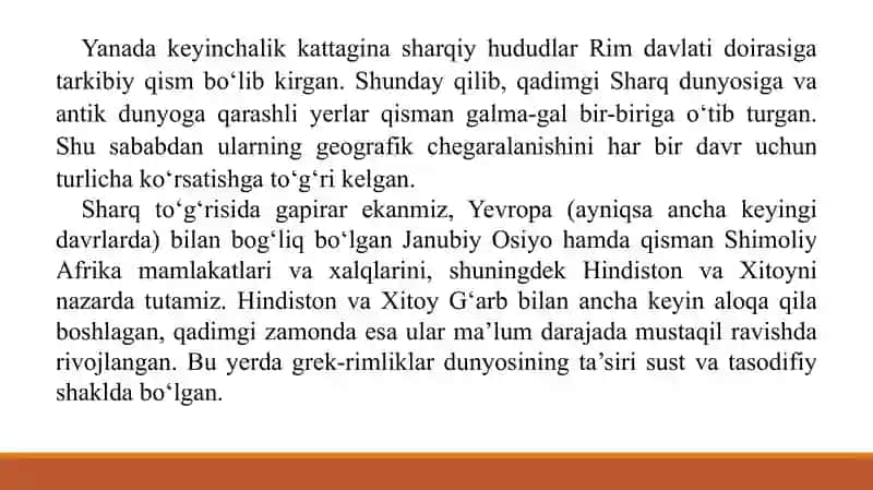 QADIMGI SHARQ TARIXI MANBASHUNOSLIGI 4