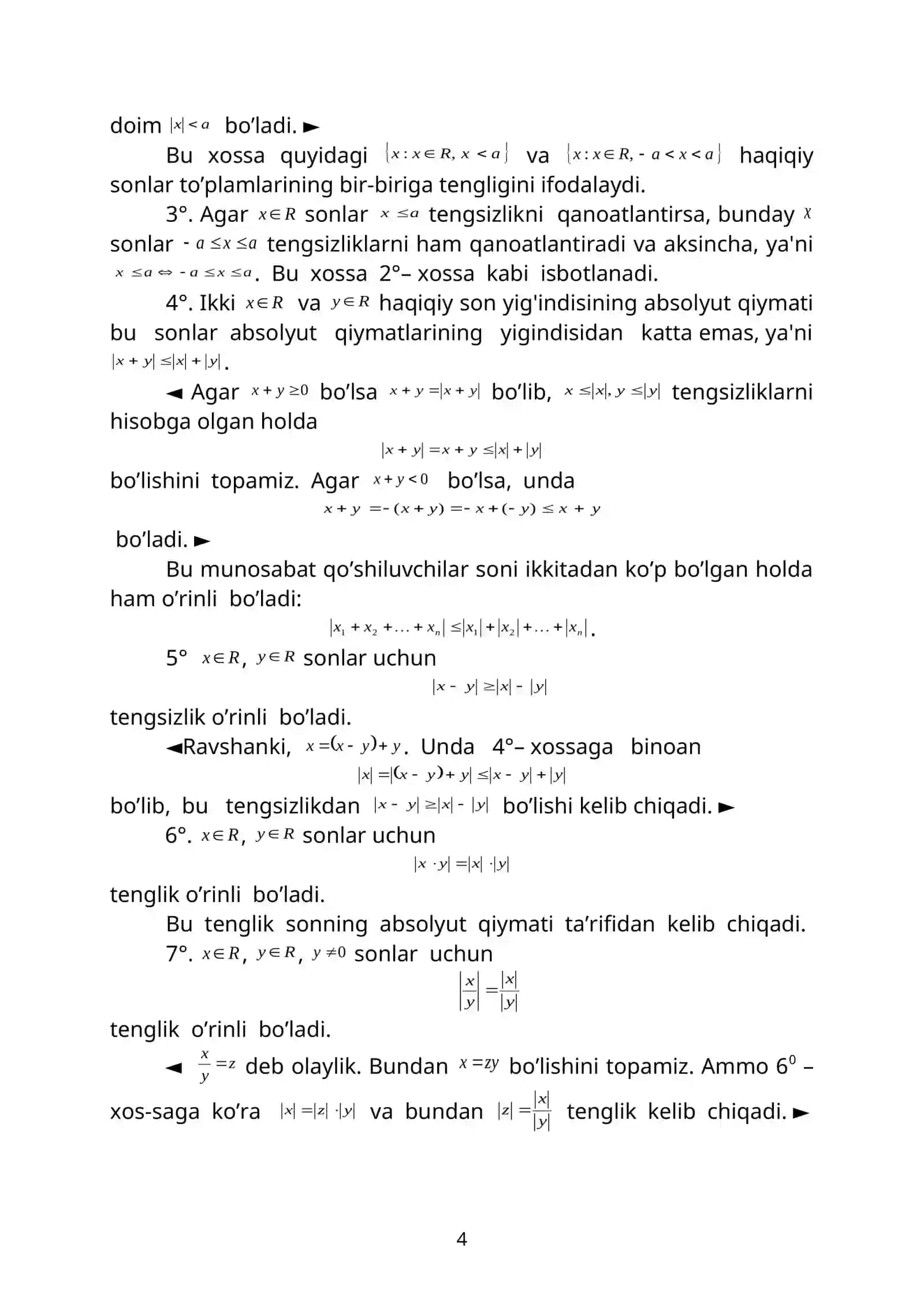 Haqiqiy sonlar ustida amallar 4
