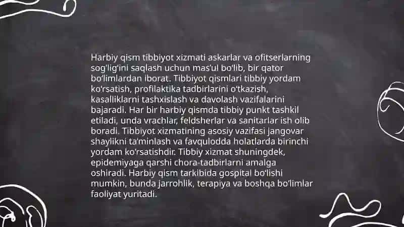 Harbiy Qism Tibbiyot Xizmati 4