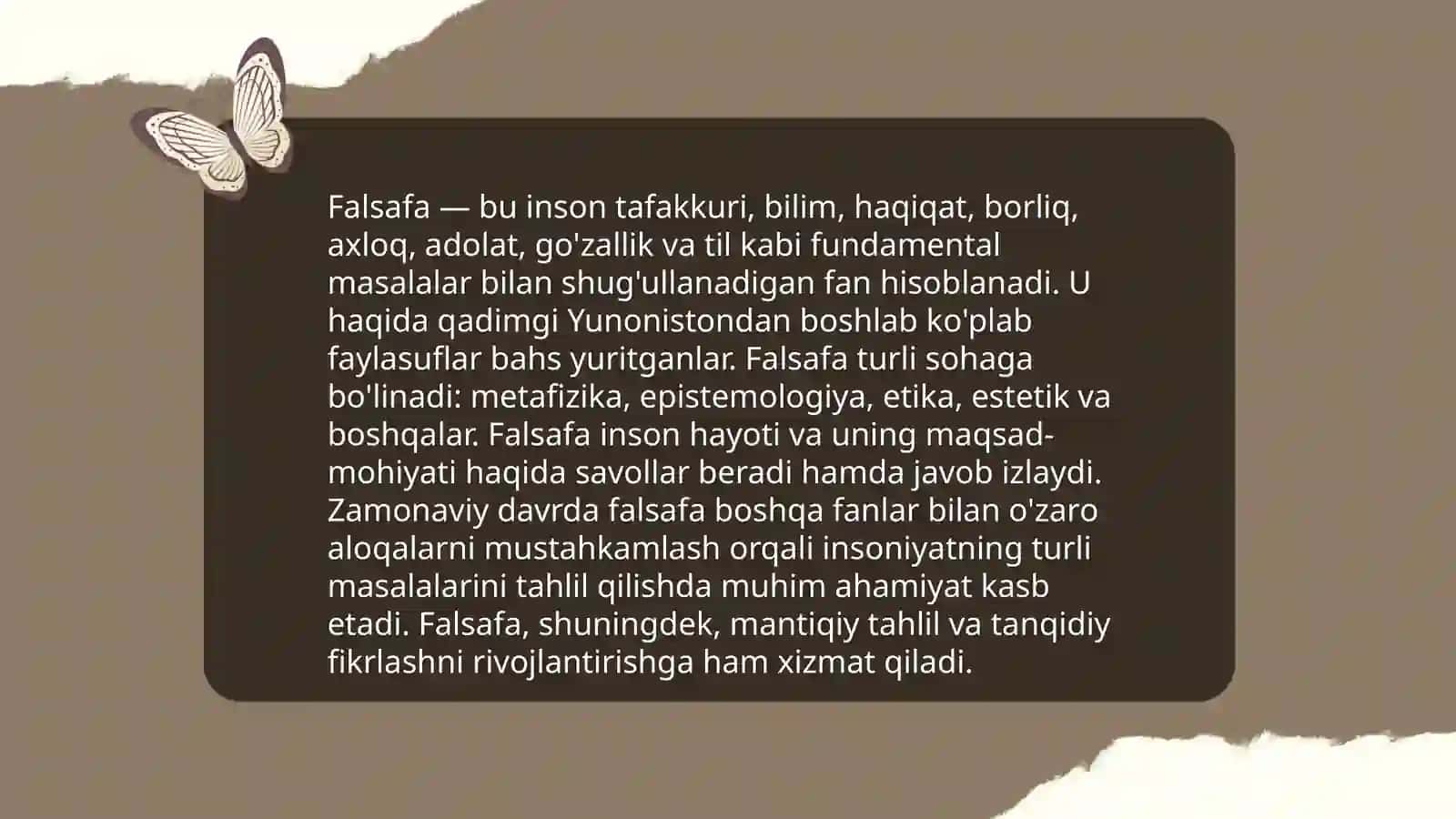 Falsafaning mohiyati va jamiyat taraqqiyotidagi ro'li 4