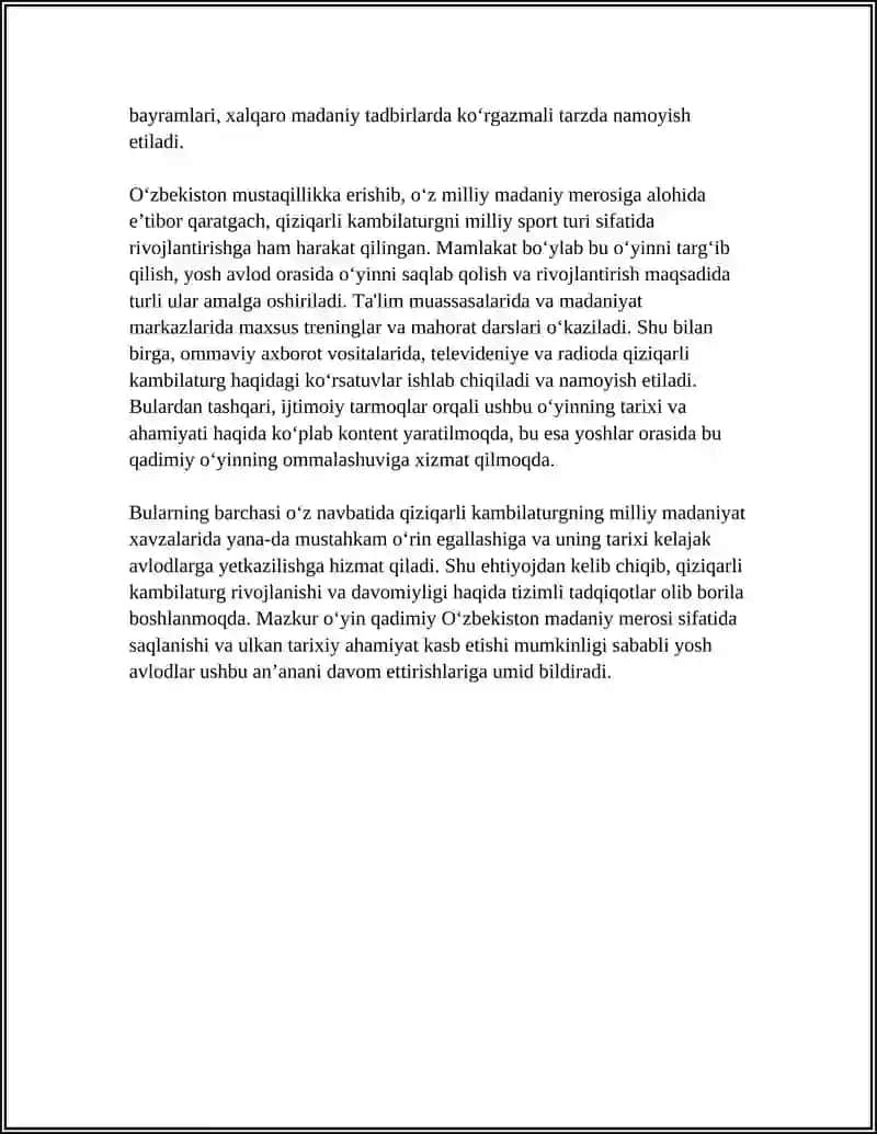 QIZIQARLI KAMBINATURG 4