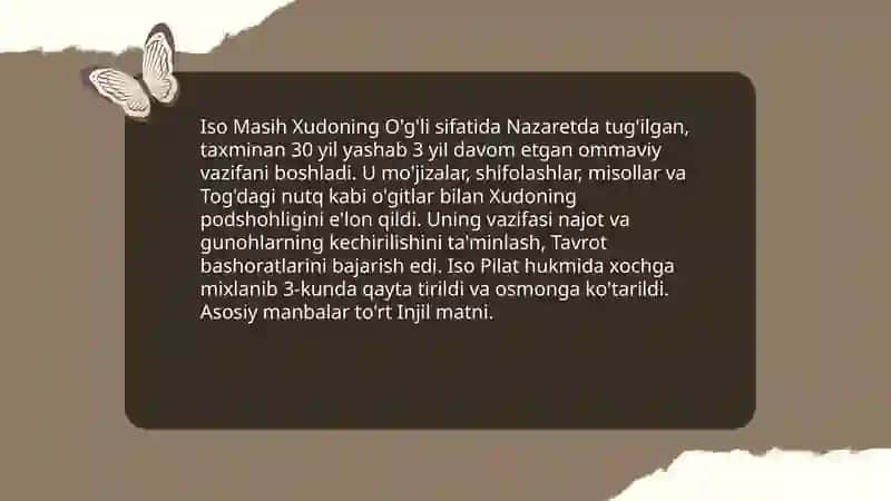 Xristianlikning paydo bo‘lishi, aqidalari, asosiy yo‘nalishlari, taʼlimotlari va manbalari 4