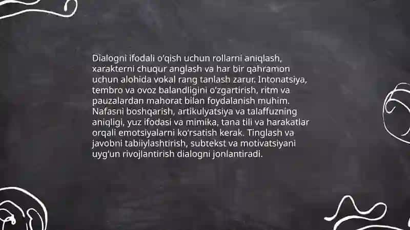 Lirik va dramatik janrlarni ifodali oʻqishdagi xususiyatlari 4