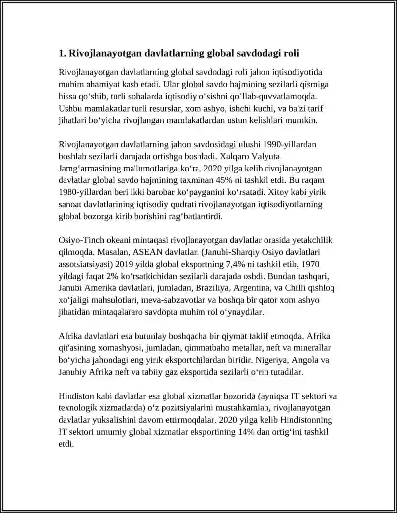 JAHON IQTISODIYOTIDAGI RIVOJLANAYOTGAN DAVLATLAR 4