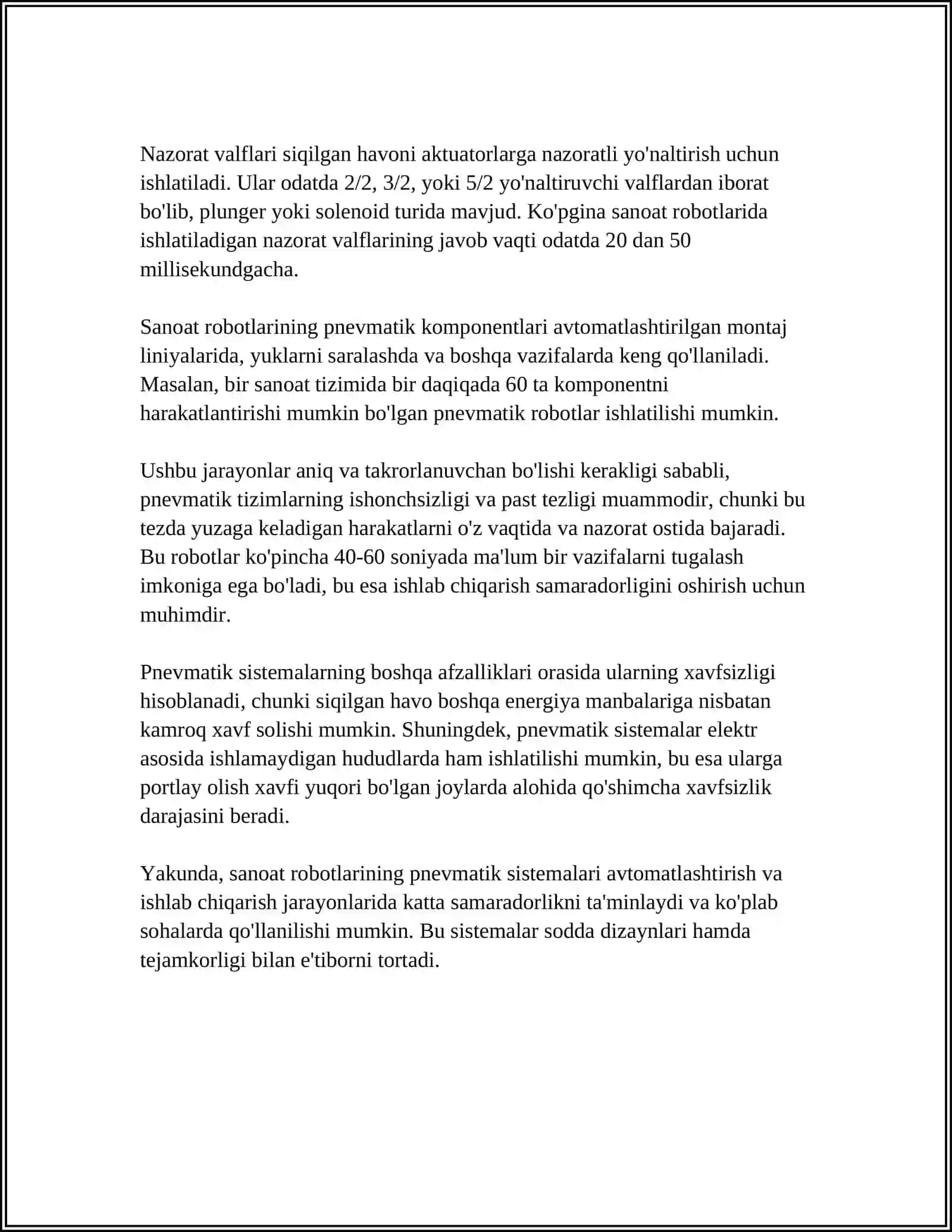 Sanoat robotlarini pnevmatik yuritmalari 4