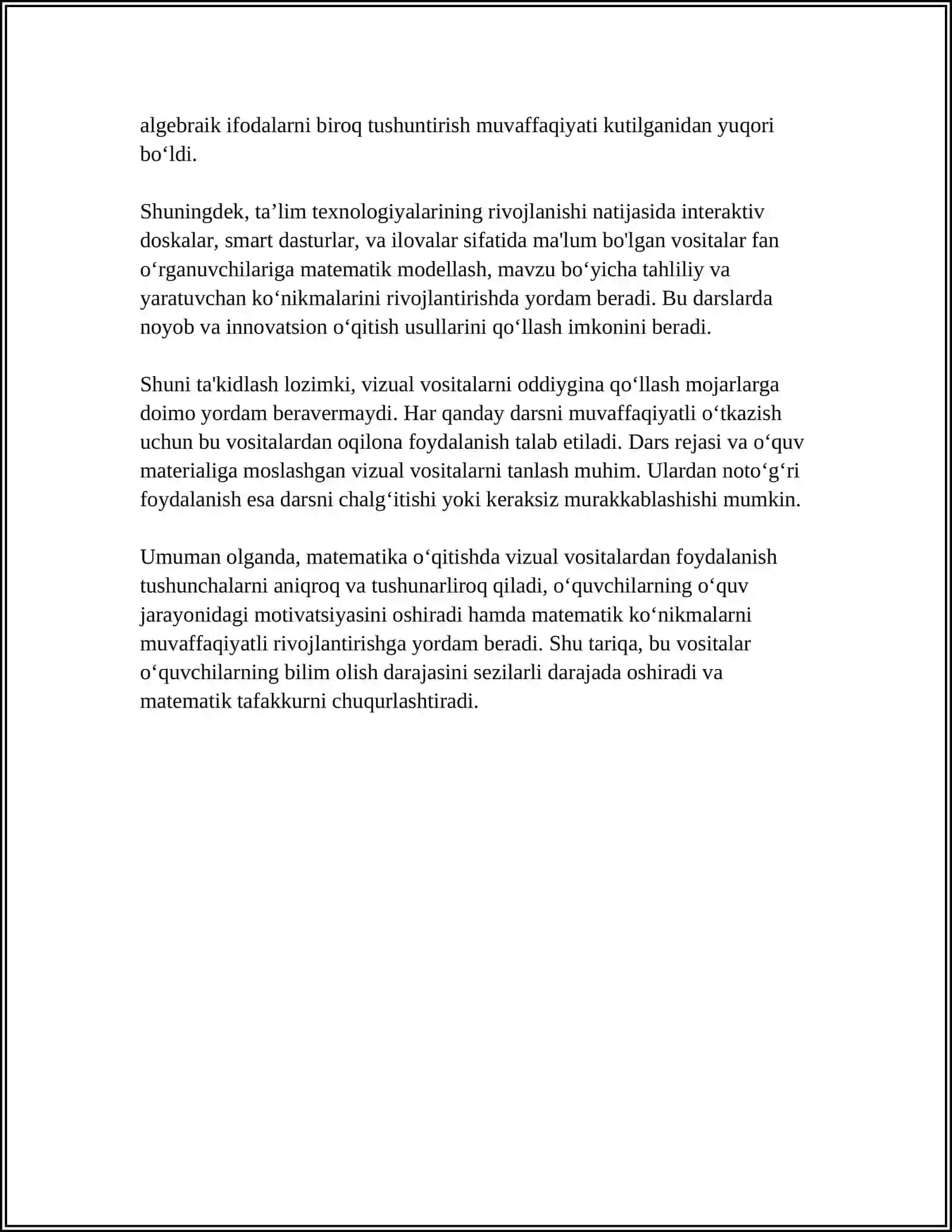 BOSHLANGʻICH SINFLARDA MATEMATIK ATAMALARNI OʻRGATISHNING SAMARALI USULLARI 4