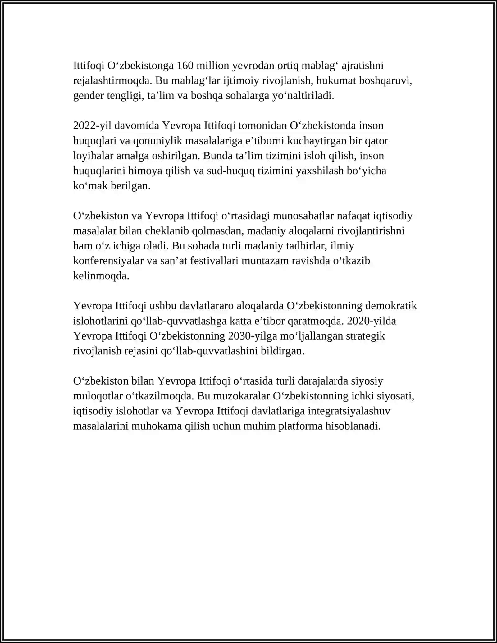 OʻZBEKISTONNI YEVROPA MAMLAKATLARI BILAN ALOQALARI 4