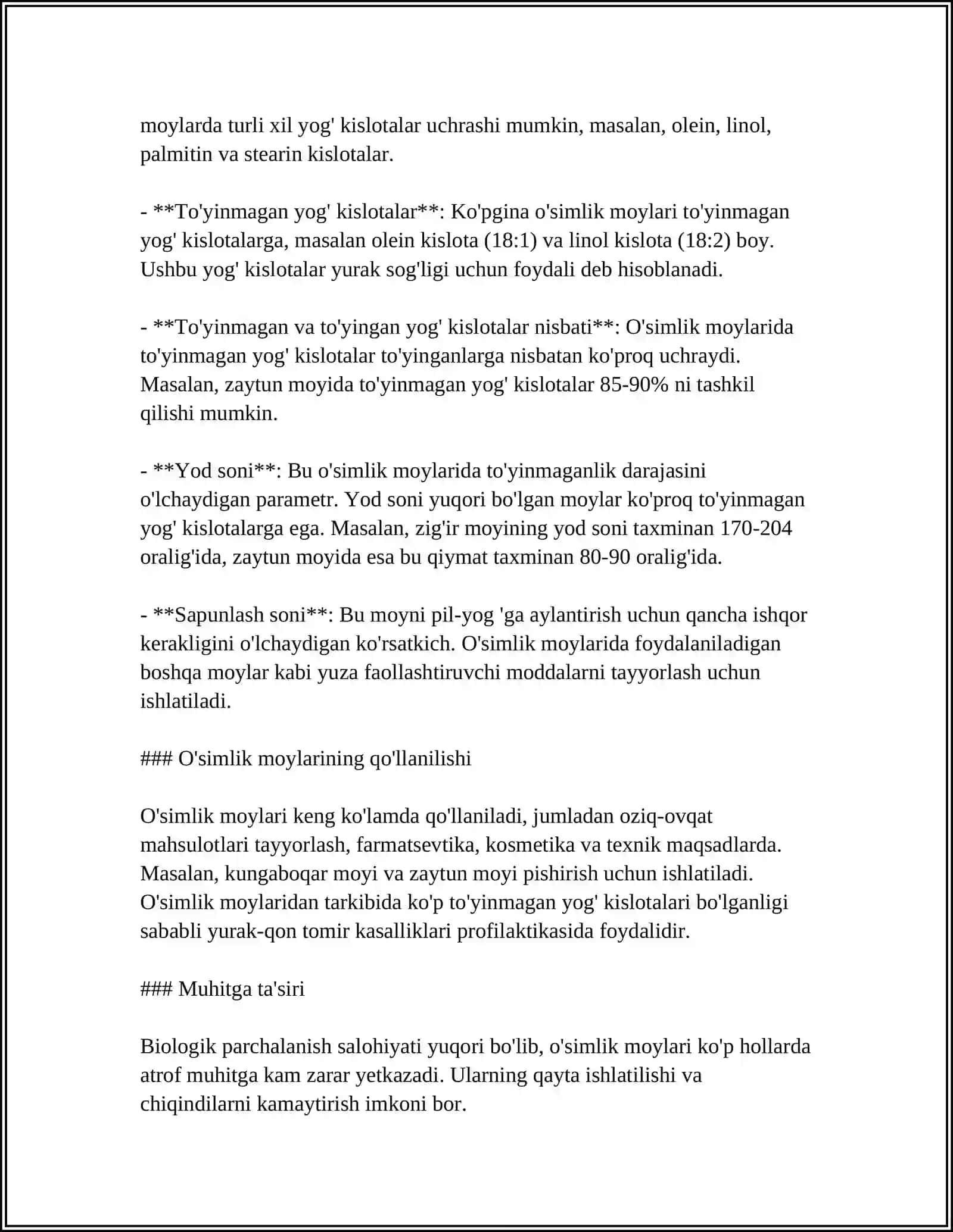O'simlik moyi sifatini baholash 4