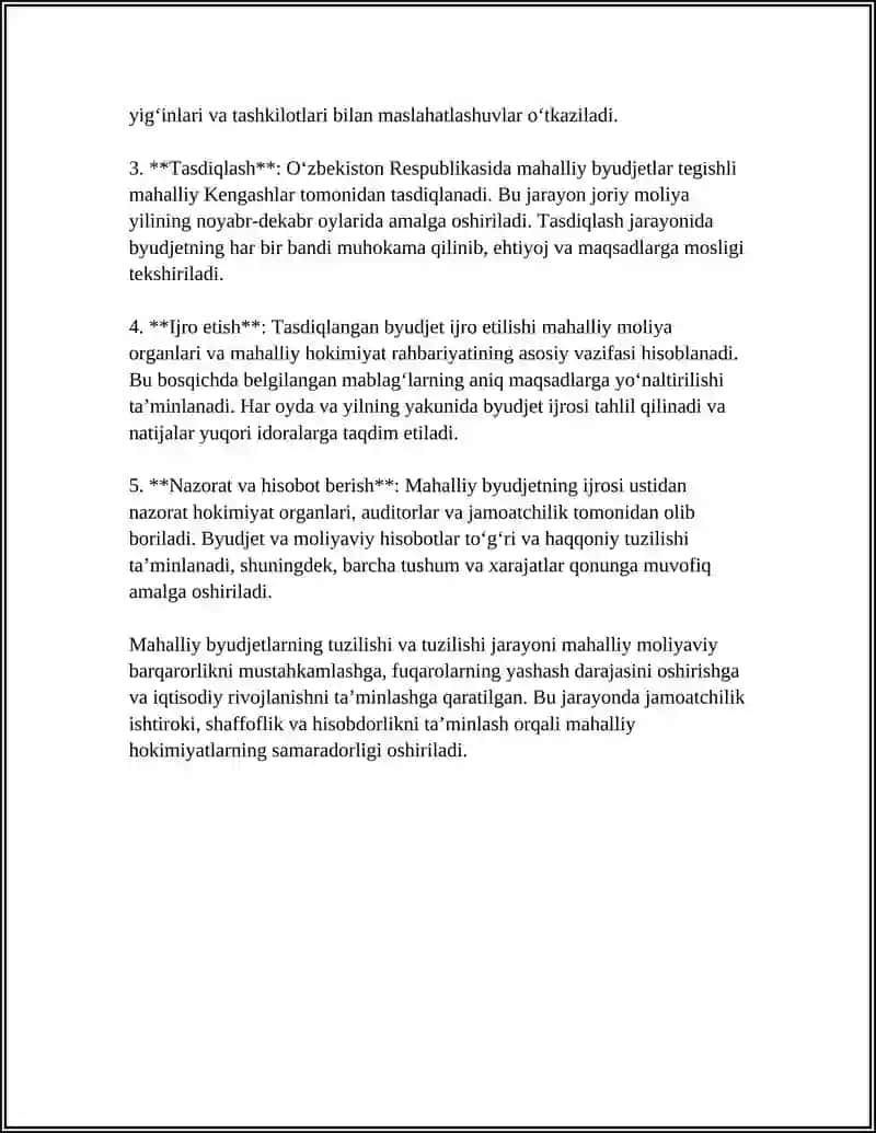 MAHALLIY MOLIYA 4