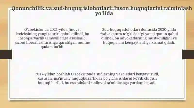 Yangi O'zbekistondagi Inson huquqlari va Erkinliklar 4