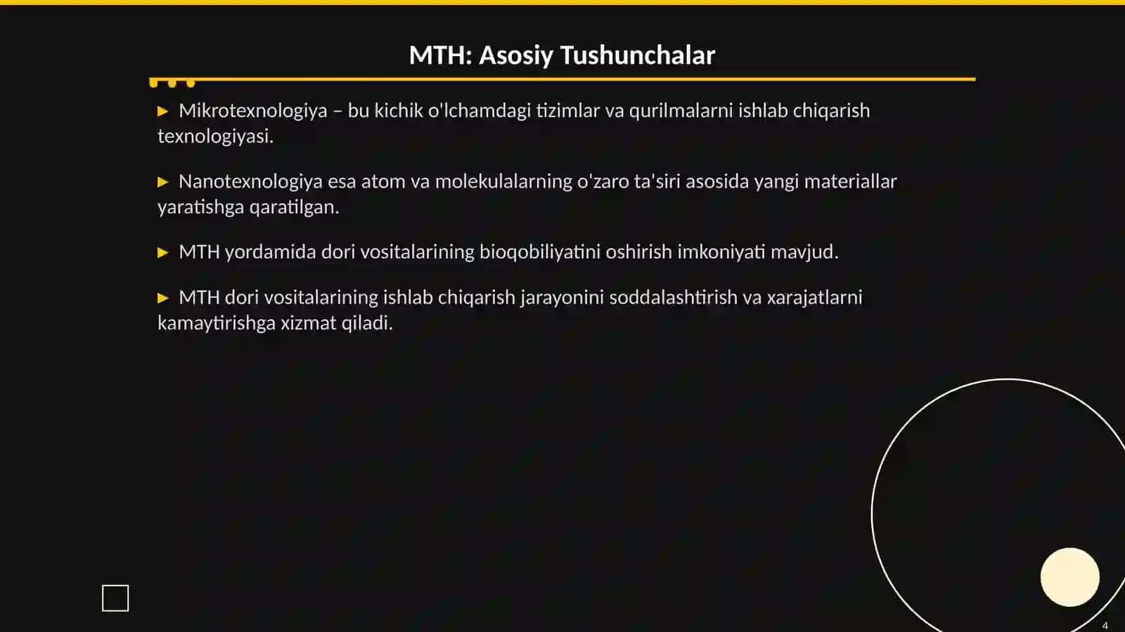 Dori Vositalarini Ishlab Chqarishda MTHning O'rni va Ahamiyati 4