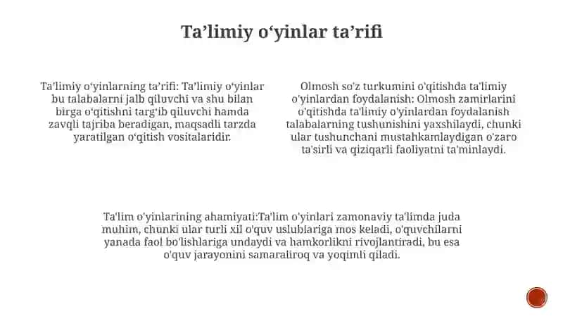 Olmosh SoʻZ Turkumini O'Rganishda Ta'Limiy OʻYinlardan Foydalanish 4
