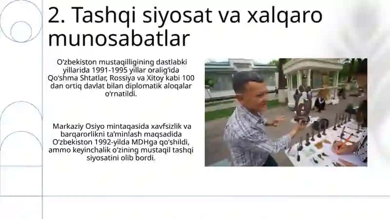 Mustaqil O'zbekiston Respublikasining tashkil topishi va uning tarixiy ahamiyati 4
