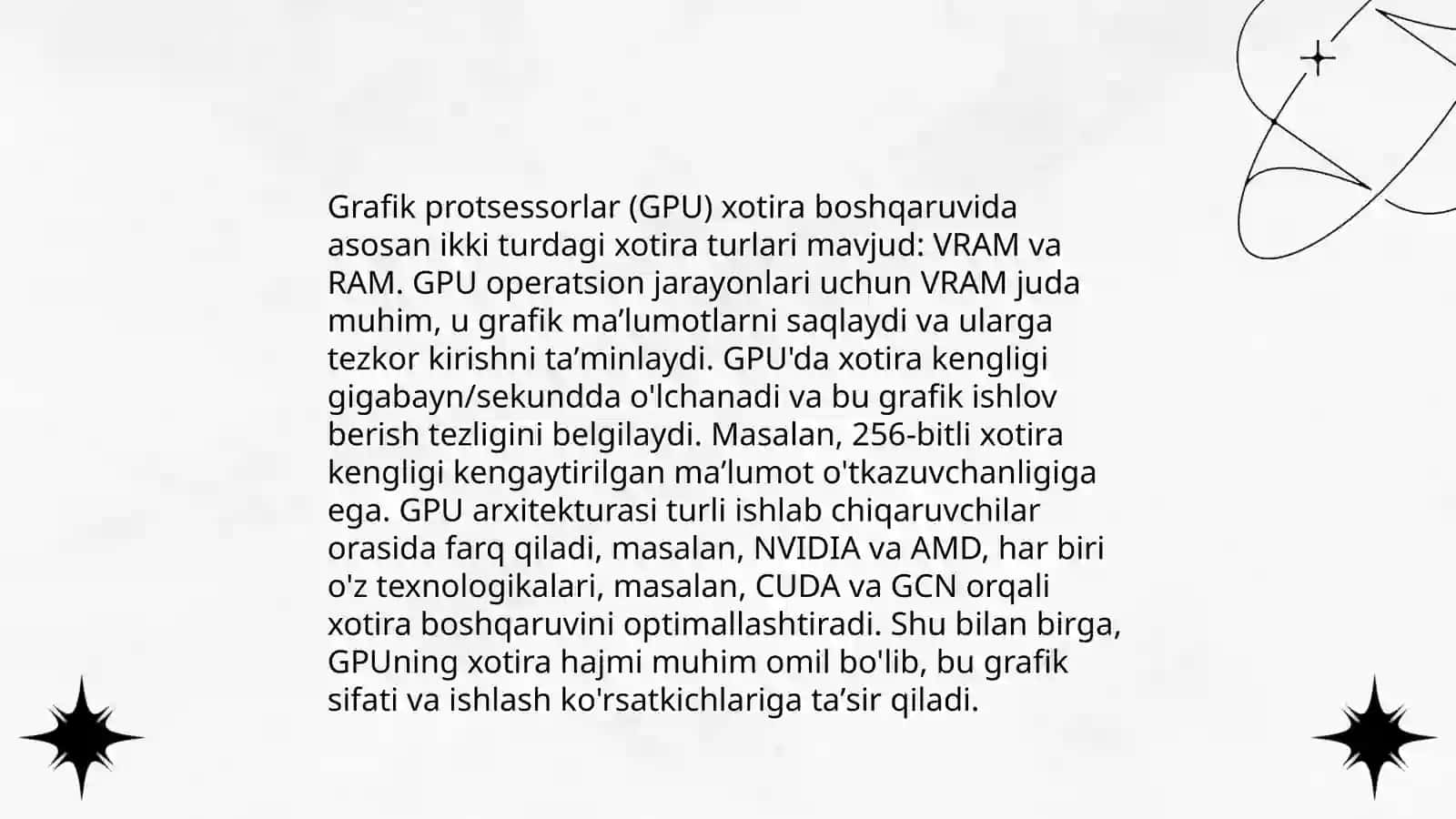 Ko‘p yadroli va grafik protsessorlarda xotirani tashkillashtirish xususiyatlari 4