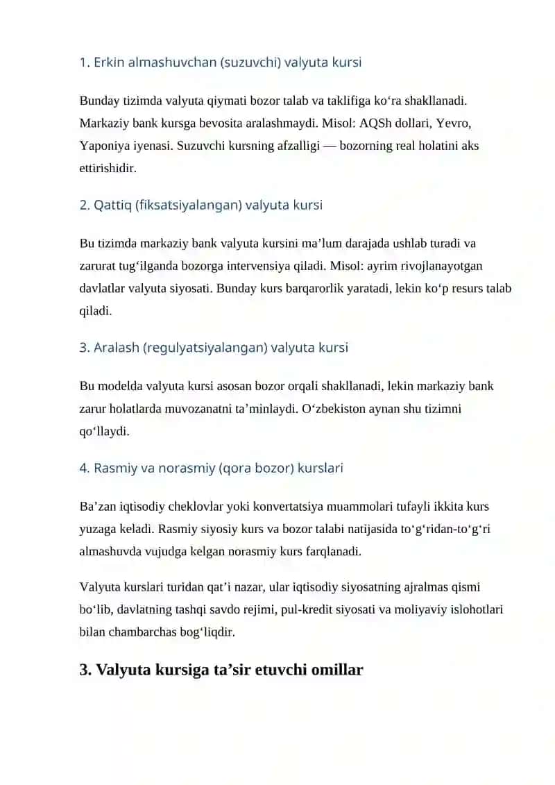 VALYUTA KURSI 4