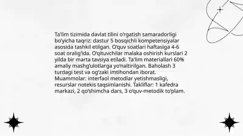 Davlat tili masalasiga oid Taqriz yozish 4