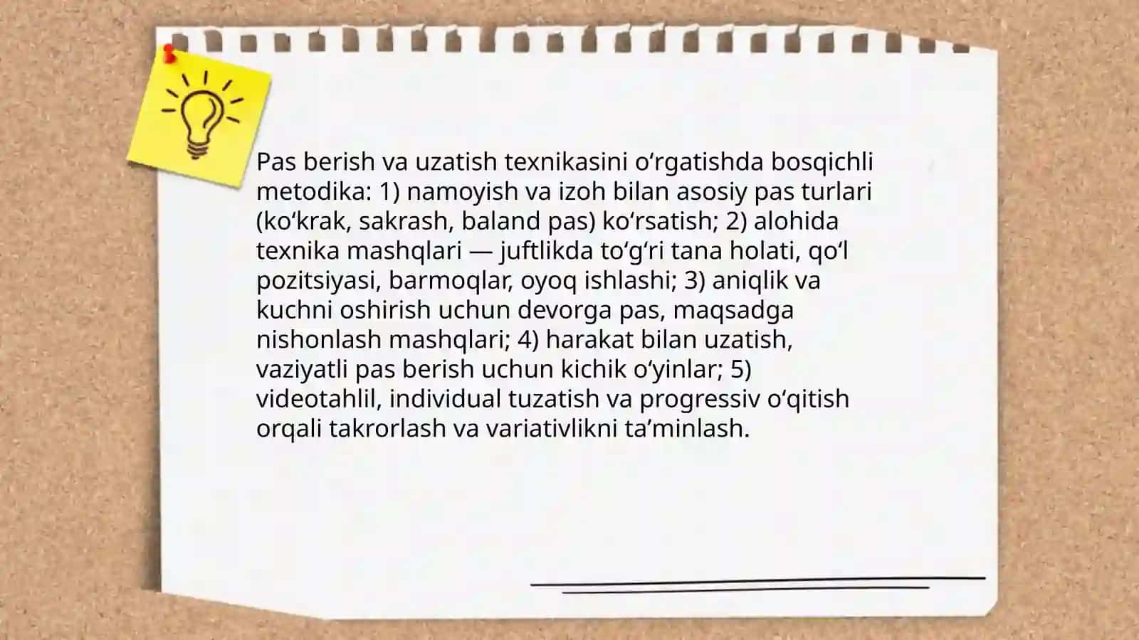 Basketbol oʻyin texnikasini oʻrgatish uslubiyati 4