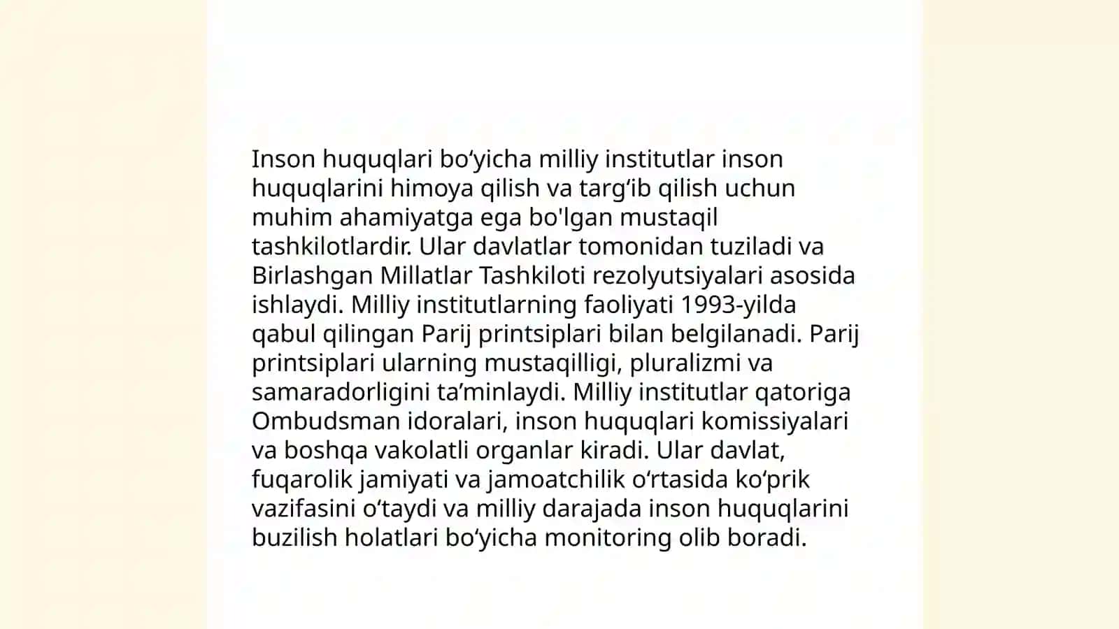 O‘zbekistonda inson haq-huquqlarini va himoya qilish 4