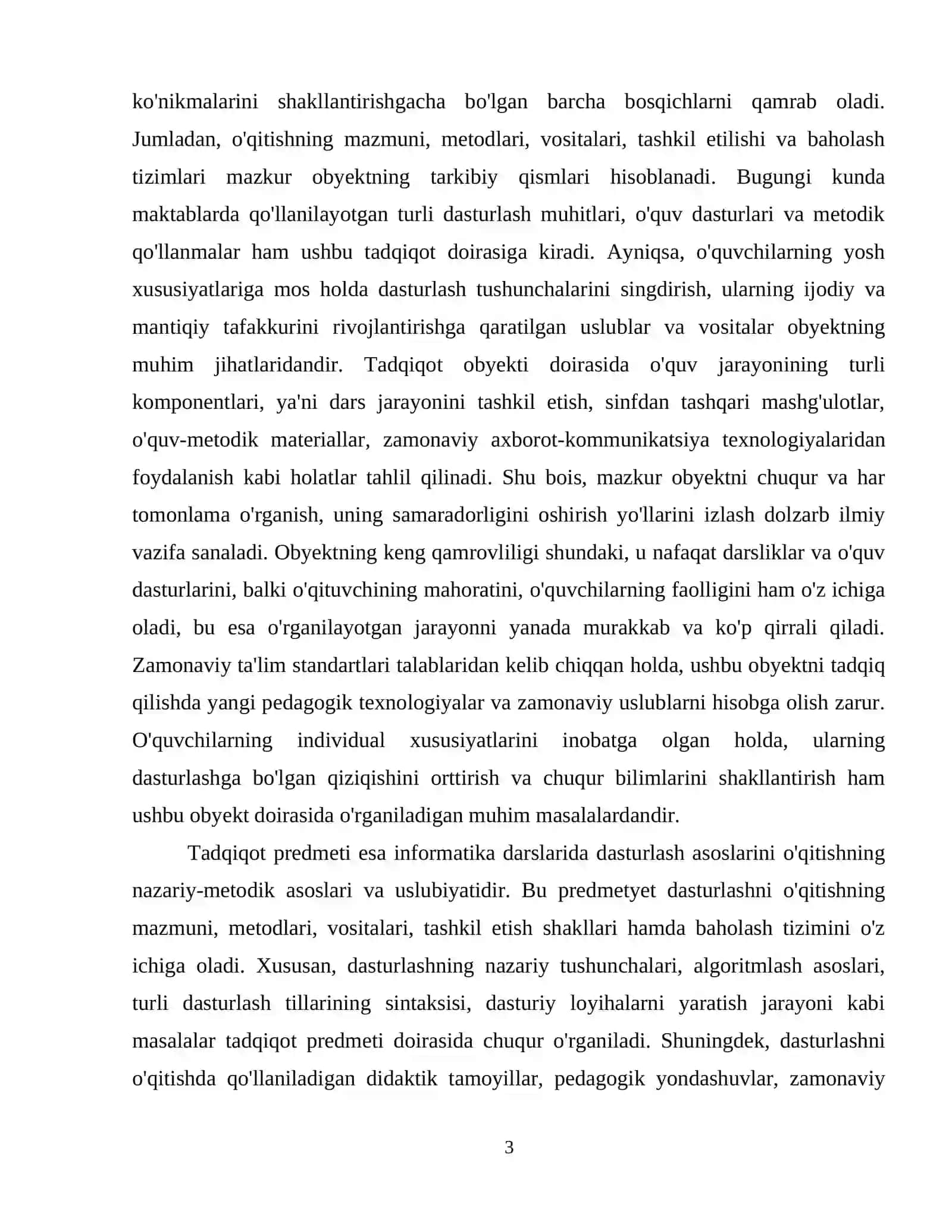 Mavzu: Informatika darslarida dasturlash asoslarini o'qitish metodikasi 4