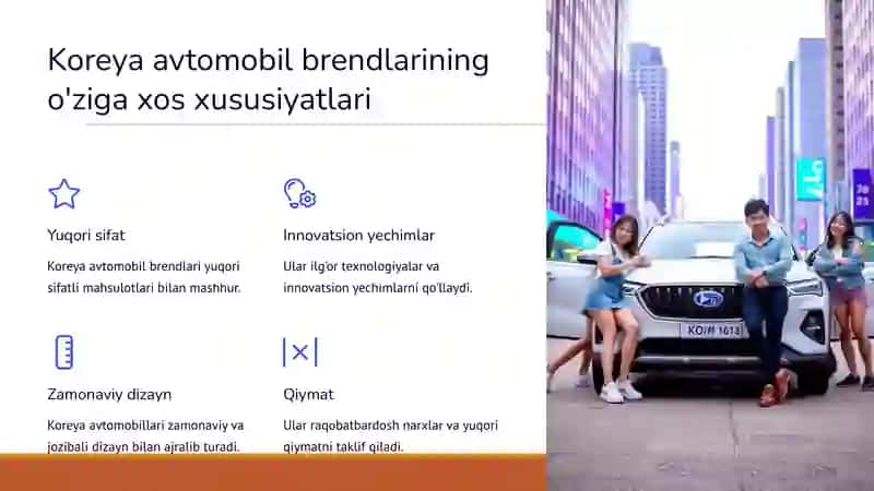 Koreya avtomobil transportida Marketing yangiliklari 4